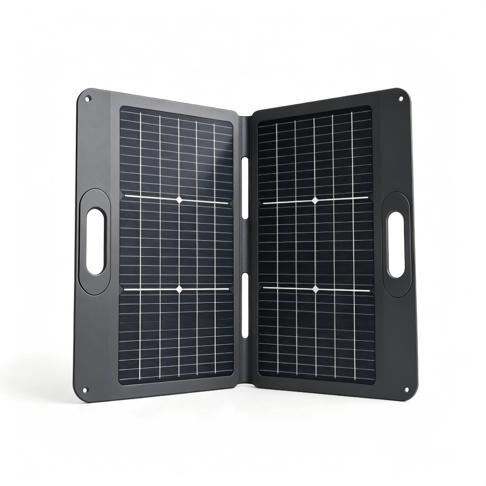 60W foldable solar charger for camping and portable power systems