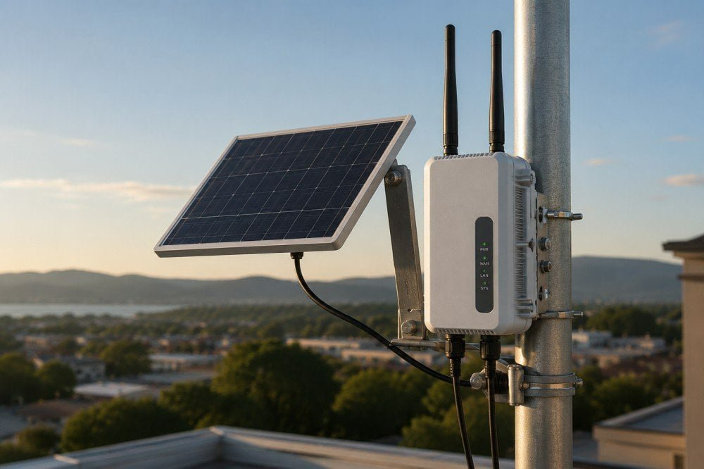 Solar-powered agriculture and environmental sensor system
