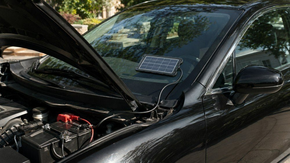 Solar battery maintenance system for vehicles marine equipment and standby power