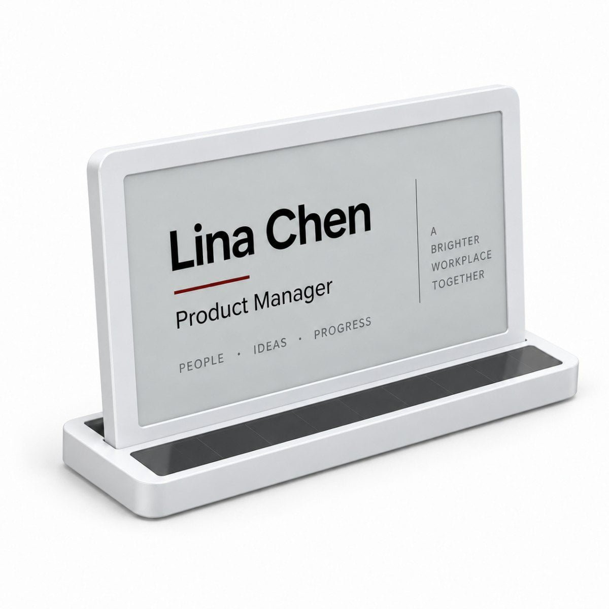 Solar-powered 7.5-inch nameplate
